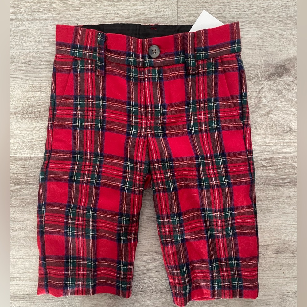 Janie & Jack Plaid Red Baby Bottoms NWT
